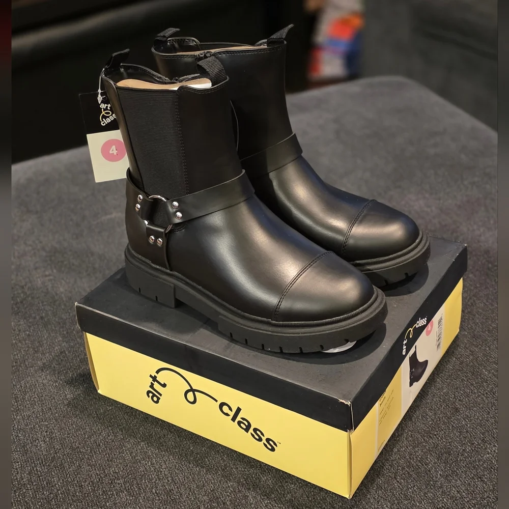 Art Class Black Crosby Girls Boots Big Kid Size 4